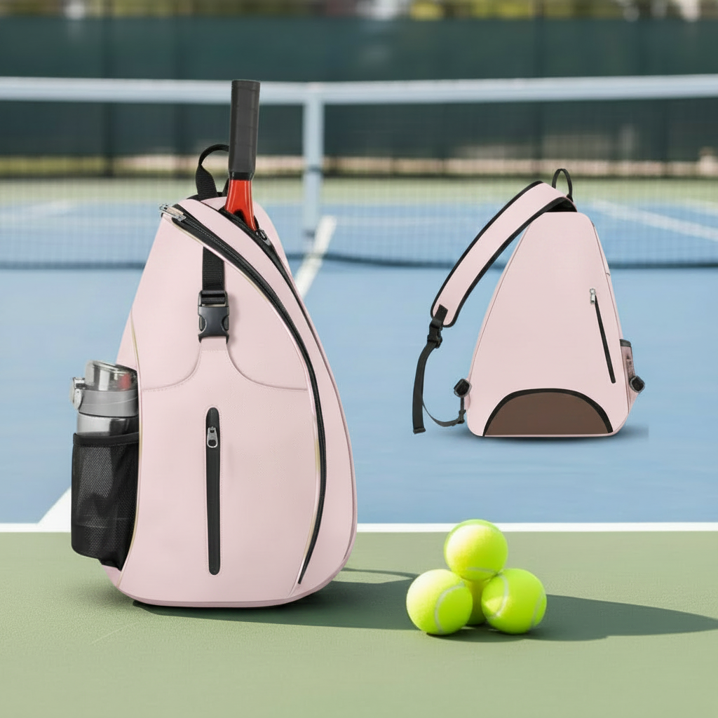 Light Pink Pickleball Sling Backpack